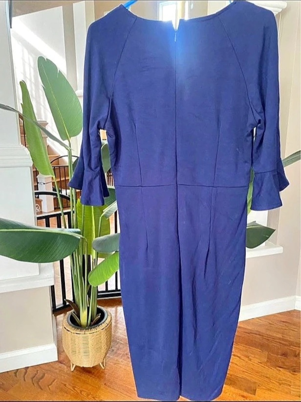 BRONZE Blue Long Sleeve dress. Like New